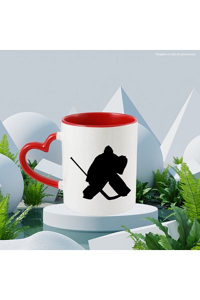 StoryGift Romania Mug for those who are passionate about hockey - ice sports player with Handle, With,STG.