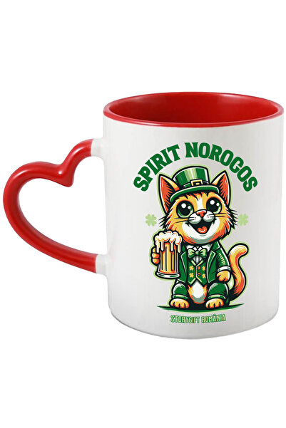 StoryGift Romania Cana Spirit norocos pisica de ziua norocului, 330ml, Cerami...