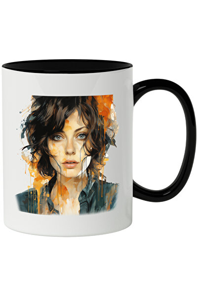 StoryGift Romania Cana Cu Jennifer Connelly, Actrita, Celebritate, Artist, Multicolor 330 ml, Cera, Cu Maner Negru