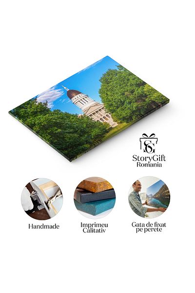 StoryGift Romania Tablou Canvas: Capitolul De Stat Din Augusta, Sua