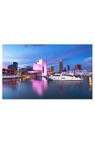 StoryGift Romania Tablou Canvas: Reflectii In Cleveland - Architecture, City, Dusk, Evening