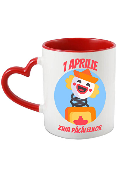 StoryGift Romania Cana 1 aprilie ziua pacalelelor haios farse clovn, 330ml, C...