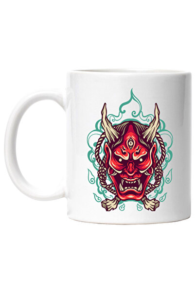 StoryGift Romania Cana Cu Masca Demon, Oni, Ochi, Flacari, Funie, Asiatic, Mu...
