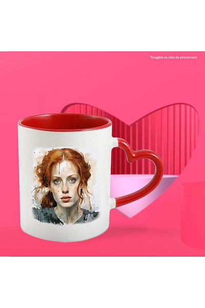 StoryGift Romania Mug With Sophie Turner, Actress, Celebrity, Hollywood, Multicolor 330 ml, Ceram, With ,STG