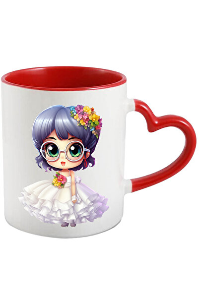 StoryGift Romania Cana cu o fata vesela la nunta | ilustratie | rochie de mir...