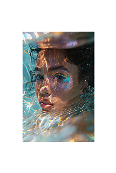 StoryGift Romania Tablou Canvas: Misterioasa Doamnă Cu Glitter Colorat În Pri...