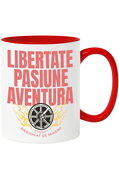 StoryGift Romania Cana cu Iubitorii DE Masini Roata Masina In Flacari Text Li...