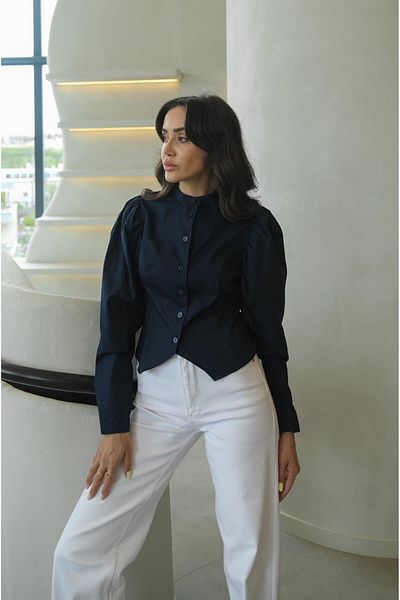 Havoş Πουκάμισο Navy Blue Lilyana