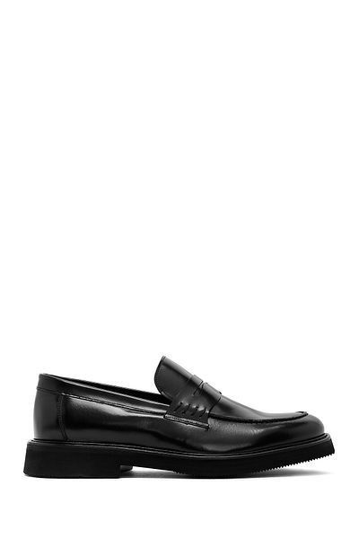 Derimod Loafer clasic din piele neagră pentru bărbați 25SFD622122