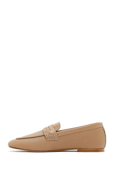 Derimod Mocasini de dama din piele bej 25SFD411118