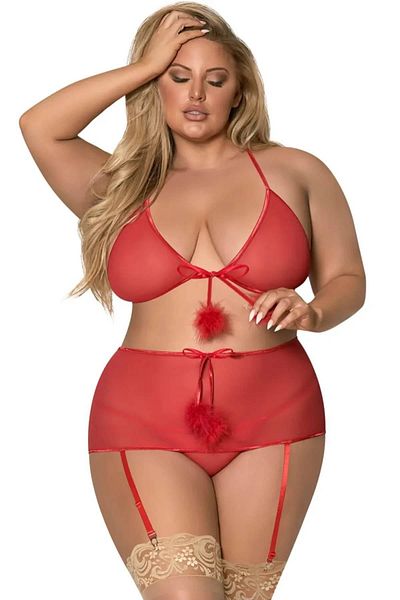 emosavm Ανοιχτή μπροστινή αλυσίδα Fancy Babydoll 51202