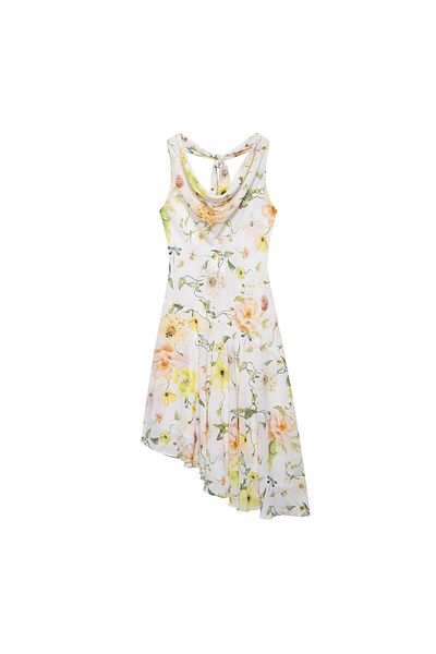 Pretty Dress Women's dress with soft floral print - elegant and distinctive design
