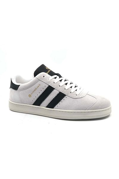 Hammer Jack 102-24155-M Leather Men's Sports Shoes WHITE-BLACK