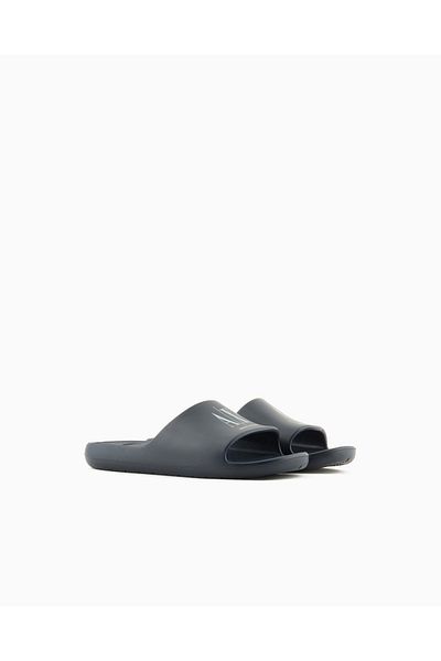 Armani Exchange Men's Comfortable Flat Sole Ax Logo Navy Blue Slippers Xup012 Xv675-K487