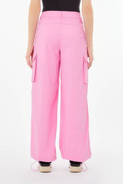 Liu Jo Women's Relaxed Cut Pocket Detailed Wide Leg Pink Trousers Ta5143Ts922-X0671