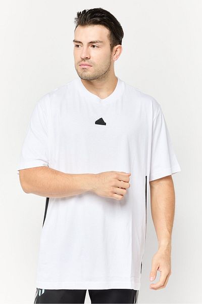 adidas Men Sportswear Fit Short Sleeve Outdoor T-Shirt, White