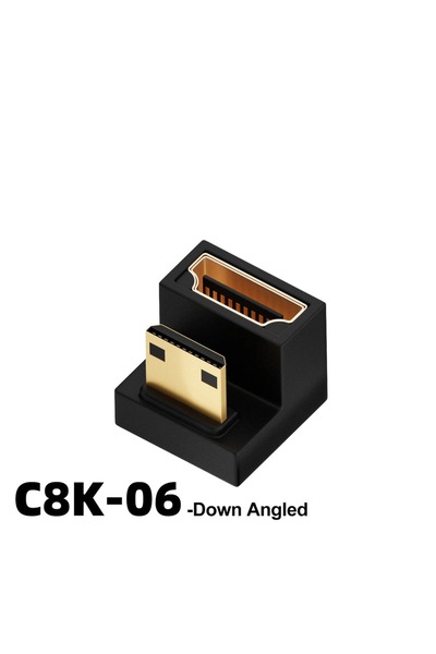 Choice4 محول C8K06 متوافق مع HDMI، محول بزاوية قائمة 90-270 درجة من ذكر إلى أ...