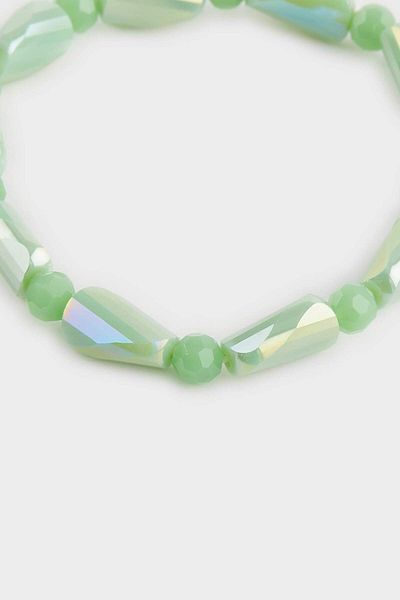 DeFacto Women's 2-Piece Green Stone Bracelet F3633Axns