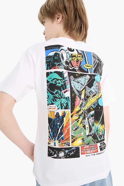 DeFacto Boy's Star Wars Crew Neck Short Sleeve T-Shirt E4825A825Sm