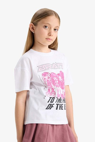 DeFacto Κορίτσια Bratz Relax Fit Crew λαιμόκοψη κοντομάνικο μπλουζάκι E6575A825HS