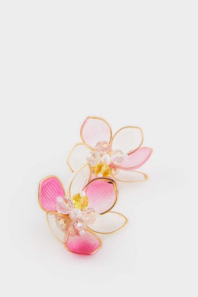 DeFacto Women's Pink Floral Earrings E8048Axns