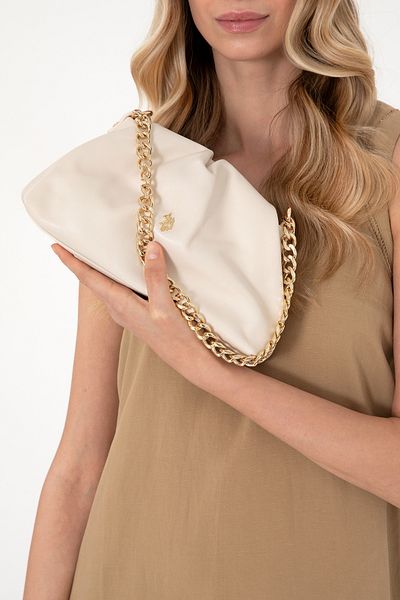 U.S. Polo Assn. Women's White Lambskin Handbag 50318231-Vr013