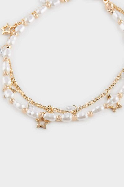 DeFacto Women's Pearl Gold Bracelet F3661Axns