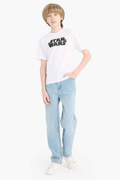 DeFacto Boy's Star Wars Crew Neck Short Sleeve T-Shirt E4825A825Sm