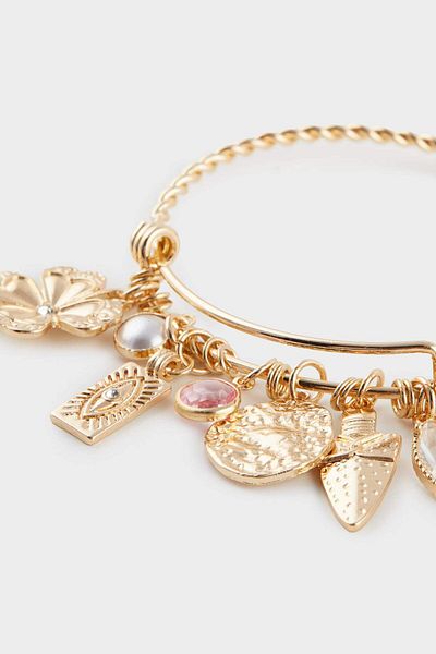 DeFacto Women's Gold Bracelet with Charm F0745Axns