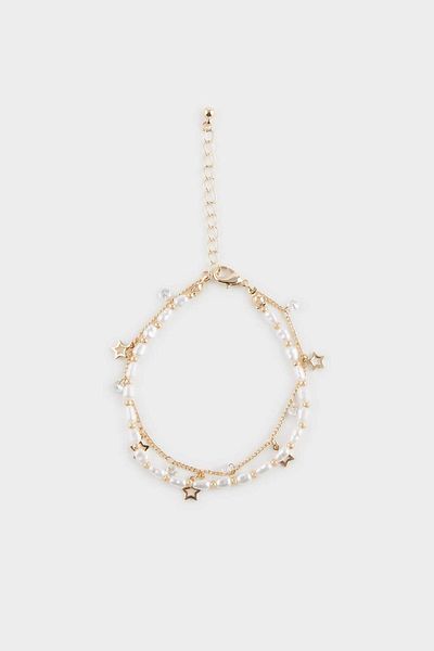 DeFacto Women's Pearl Gold Bracelet F3661Axns