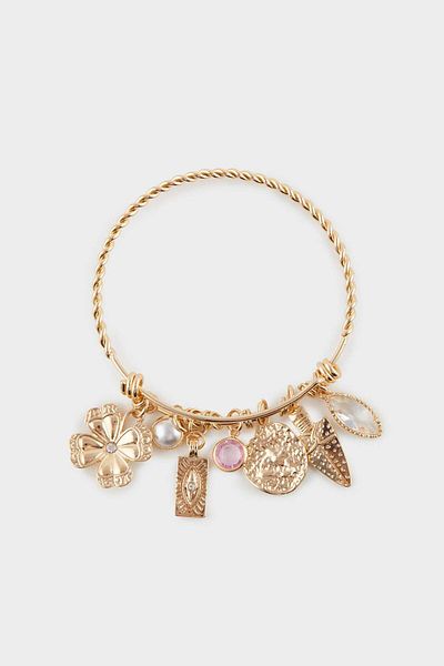 DeFacto Women's Gold Bracelet with Charm F0745Axns