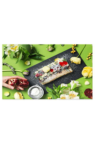 StoryGift Romania Tablou Canvas Rulada De Bezea Desert Delicios Si Colorat, R...