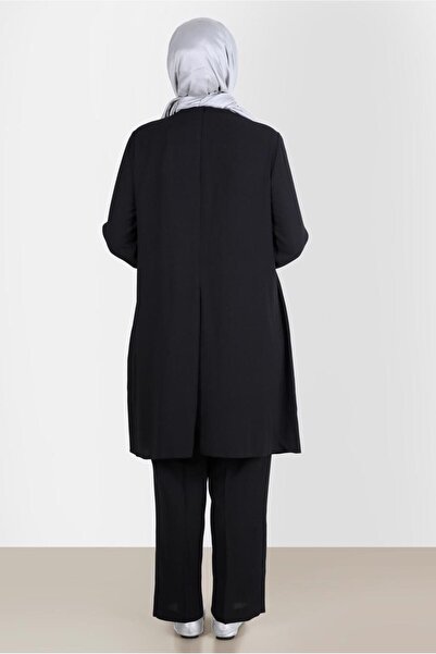 Alvina Crepe Double Pants.Stone Detailed Set - 20243