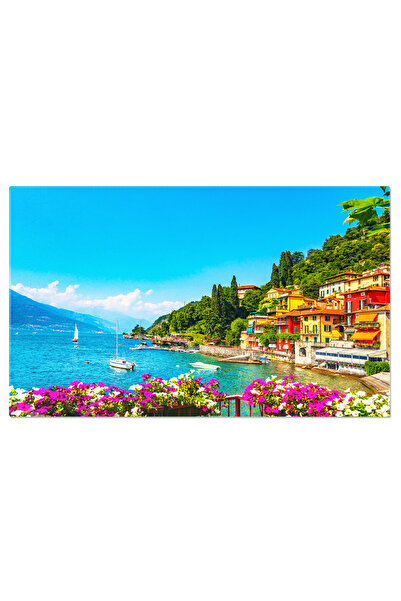StoryGift Romania Tablou Canvas Varenna In Districtul Lacului Como, Italia, L...