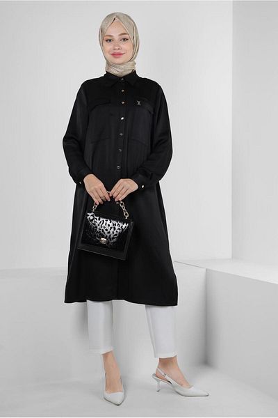 Alvina SHIRT COLLAR BUTTONED TUNIC 43858