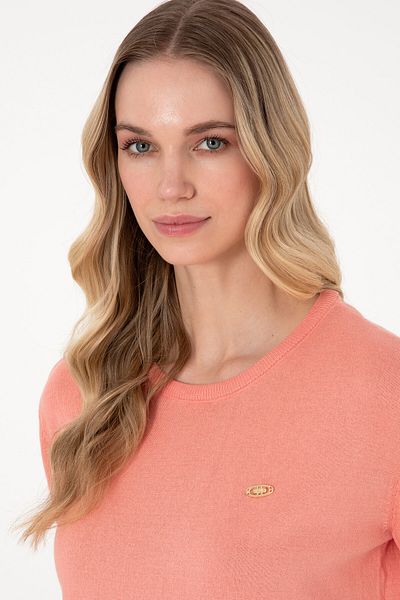 U.S. Polo Assn. Women's Salmon Basic Sweater 50288951-Vr047