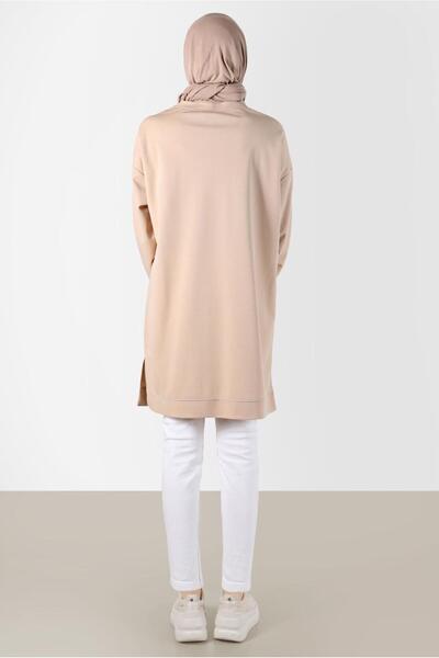 Alvina Striped Tunic Sweatpants with Sleeves and Pocket Detail - 42859