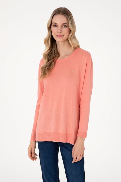 U.S. Polo Assn. Women's Salmon Basic Sweater 50288951-Vr047