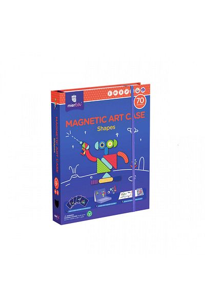 Mieredu Joc puzzle magnetic de arta si asociere - Forme