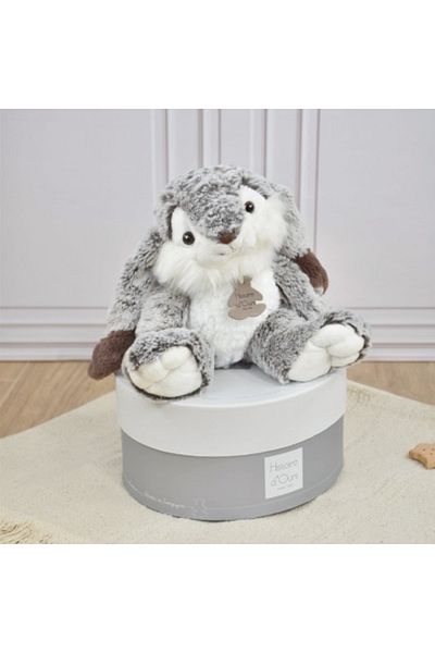 Histoire d'Ours Soft plush toy - Marius the Bunny, 30 cm, gray