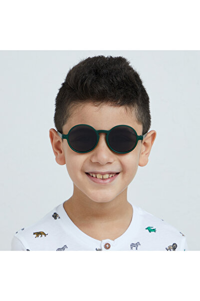 Babamio نظارات شمسية شيمر جونيور للأطفال من عمر 4 إلى 8 سنوات - خضراء