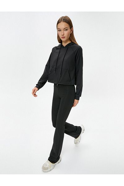 Koton Flare Leg Sports Sweatpants High Waist Slim Fit