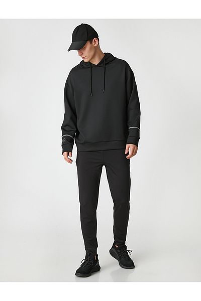 Koton Jogger αθλητικό φούτερ με τσέπη με φερμουάρ και δαντέλα στη μέση