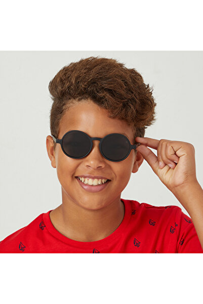 Babamio نظارات شمسية شيمر للأطفال من عمر 9 إلى 14 عامًا - سوداء