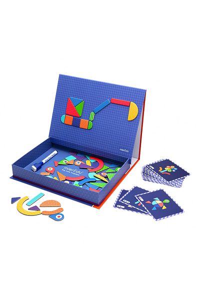 Mieredu Joc puzzle magnetic de arta si asociere - Forme