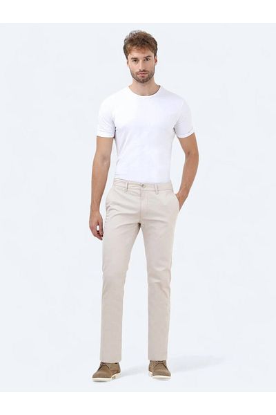 Kip Casual Slim Fit Cotton Blend - Straight Woven Trousers