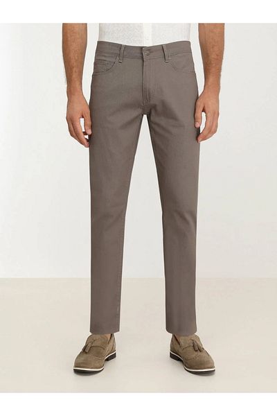 Kip Mink Casual Fitted Cotton Blended Trousers