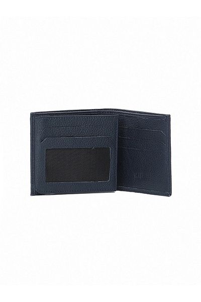 Kip Navy Blue Leather Wallet