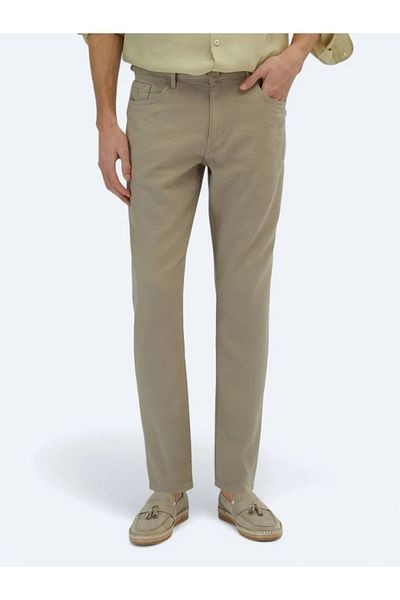 Kip Mink Woven Regular Fit Casual Cotton Blended Trousers