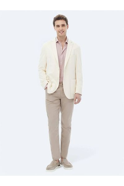 Kip Πλεκτό μπουφάν Modern Fit Ecru
